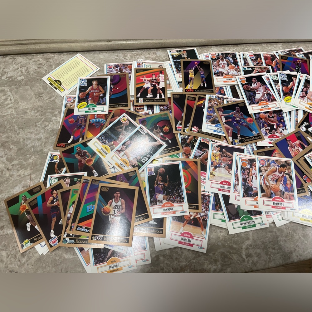 90s Fleer NBA Basketball Cards Over 200 Total
